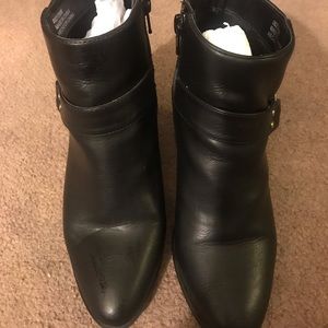 Black heeled booties